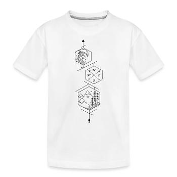 hexagones - T-shirt bio Premium Enfant - blanc - Devant