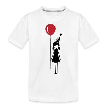 Birthday Balloon Girl Children's Birthday Party - Kids' Premium Organic T-Shirt - white - Front