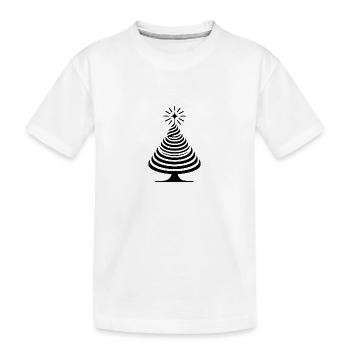 Spiralförmige Weihnachtsbaum Dekoration mit Stil - Kinder Premium Bio T-Shirt - Weiß - Vorne