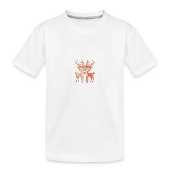 Deer Couple Love Couple In Love - Kids' Premium Organic T-Shirt - white - Front