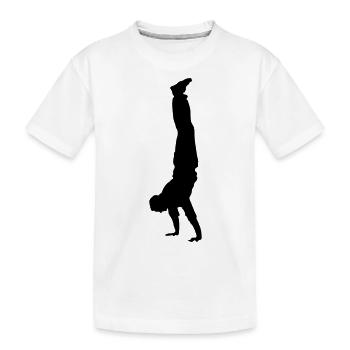 handstand - Kinder Premium Bio T-Shirt - Weiß - Vorne