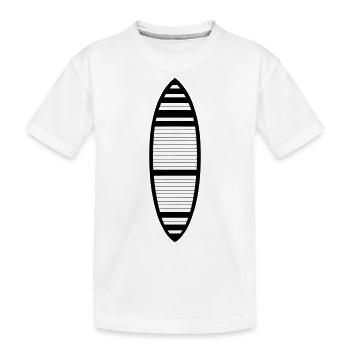 Surfbrett - Kinder Premium Bio T-Shirt - Weiß - Vorne