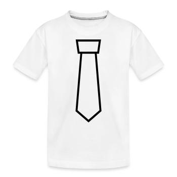 Cravate - T-shirt bio Premium Enfant - blanc - Devant