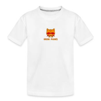 IRON PAWS - Kids' Premium Organic T-Shirt - white - Front