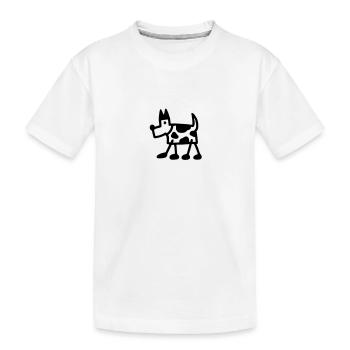 Hund gefleckt - Kinder Premium Bio T-Shirt - Weiß - Vorne