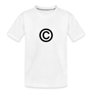Droit d'auteur - T-shirt bio Premium Enfant - blanc - Devant
