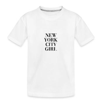 New York City Girl - NYC - USA - Amerika - Kinder Premium Bio T-Shirt - Weiß - Vorne
