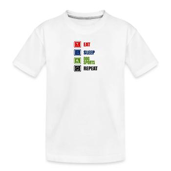 MANGER DORMIR CHIENS SPORTS RÉPÉTER - T-shirt bio Premium Enfant - blanc - Devant