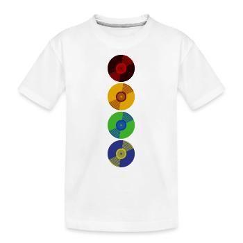 Vinyle Rétro - T-shirt bio Premium Enfant - blanc - Devant