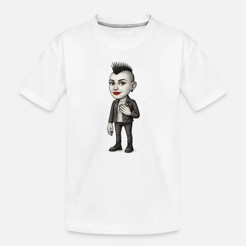 Mohawk Punker - Kinder Premium Bio T-Shirt - Weiß