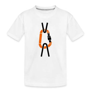Karabiner Kletterseil Baumpfleger Alpinist - Kinder Premium Bio T-Shirt - Weiß - Vorne