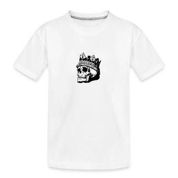 Tête de mort avec couronne - T-shirt bio Premium Enfant - blanc - Devant