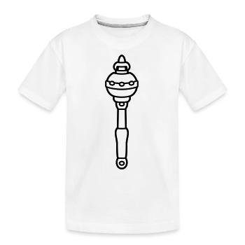 Stab Cool Zepter - Kinder Premium Bio T-Shirt - Weiß - Vorne