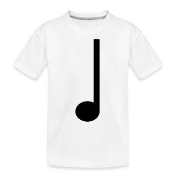 Quarter note music - Kids' Premium Organic T-Shirt - white - Front