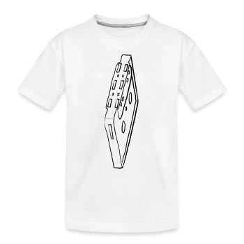 Musik Kassette - Kinder Premium Bio T-Shirt - Weiß - Vorne