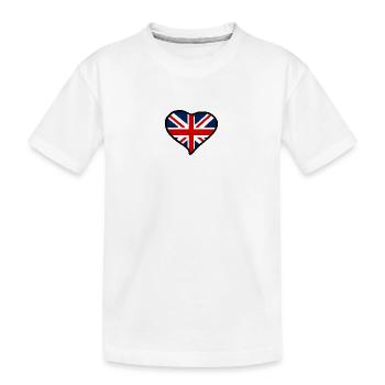 Union Jack - Kids' Premium Organic T-Shirt - white - Front