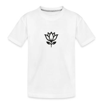 Fleur minimaliste - T-shirt bio Premium Enfant - blanc - Devant