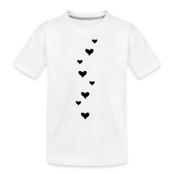 cœurs - T-shirt bio Premium Enfant - blanc - Devant