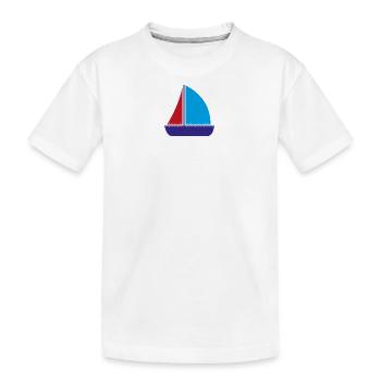 bateau à voile - T-shirt bio Premium Enfant - blanc - Devant