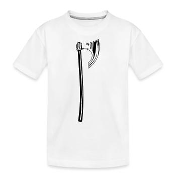 Axt - Kinder Premium Bio T-Shirt - Weiß - Vorne