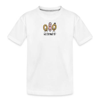 Voulez-vous m’épouser bagues de mariage en mariage - T-shirt bio Premium Enfant - blanc - Devant