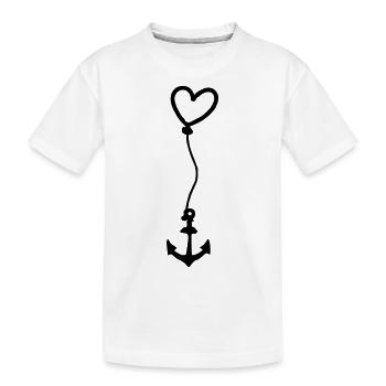 Ancrer le cœur sur la corde - T-shirt bio Premium Enfant - blanc - Devant