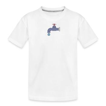 Chute du robinet de pixels - T-shirt bio Premium Enfant - blanc - Devant