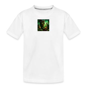 Horror jungle - Kinder Premium Bio T-Shirt - Weiß - Vorne