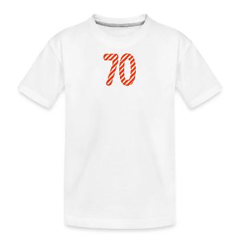 70. 70 ANS. 70e ANNIVERSAIRE. ANNIVERSAIRE 70 ANS. - T-shirt bio Premium Enfant - blanc - Devant