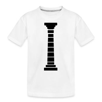 Griechische Säule - Kinder Premium Bio T-Shirt - Weiß - Vorne