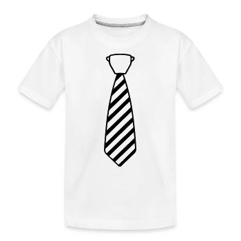 Cravate - T-shirt bio Premium Enfant - blanc - Devant