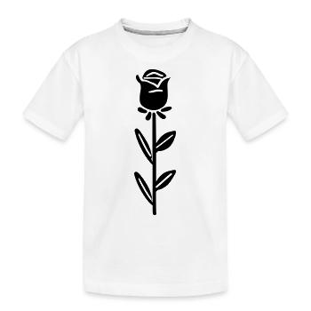 Pink Flower - Kids' Premium Organic T-Shirt - white - Front