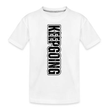KEEP GOING – Motivational Vertical Pattern - Kids' Premium Organic T-Shirt - white - Front