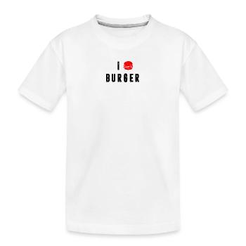 J'adore les hamburgers - T-shirt bio Premium Enfant - blanc - Devant