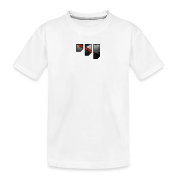 Motif abstrait de déchirure rouge et gris - T-shirt bio Premium Enfant - blanc - Devant