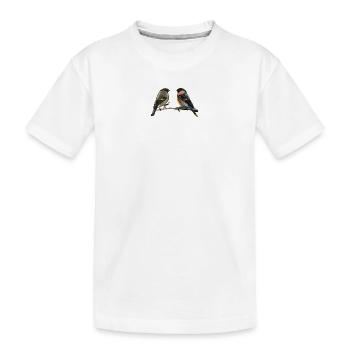 Gimpel Paar - Kinder Premium Bio T-Shirt - Weiß - Vorne