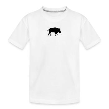 Wildschwein - Kinder Premium Bio T-Shirt - Weiß - Vorne