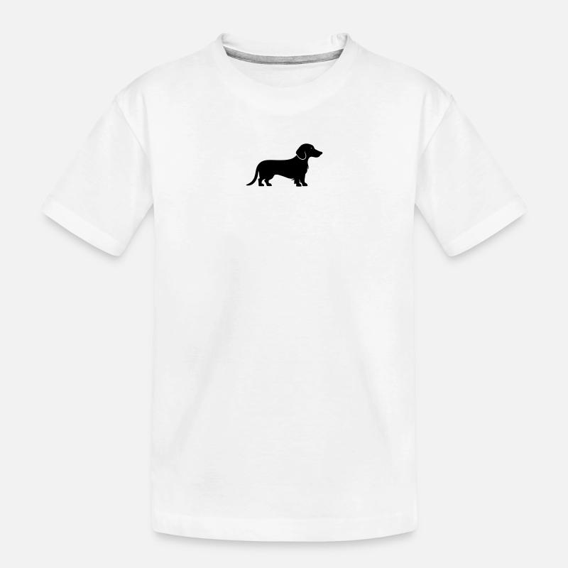 Dachshund Dackel - Kinder Premium Bio T-Shirt - Weiß