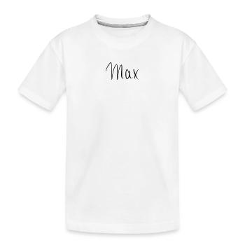 Max - Kinder Premium Bio T-Shirt - Weiß - Vorne