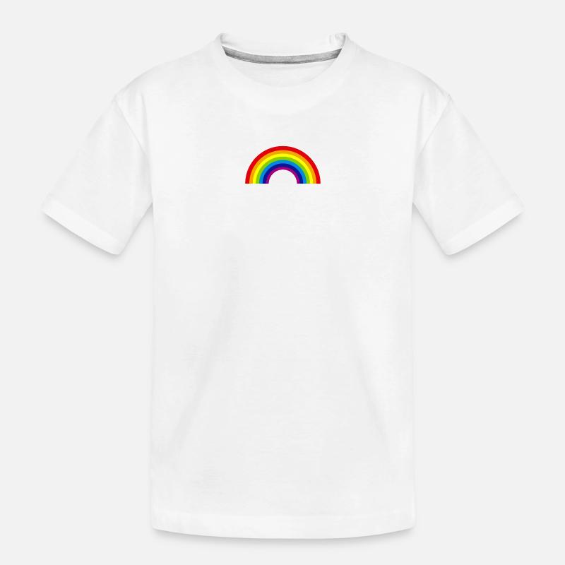 regenbogen - Kinder Premium Bio T-Shirt - Weiß