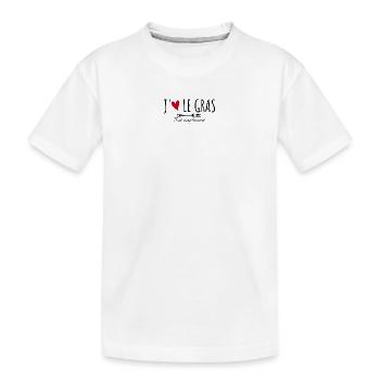 J'aime le gras tout simplement - T-shirt bio Premium Enfant - blanc - Devant