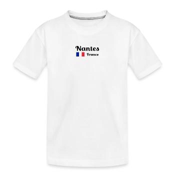 Nantes Frankreich - Stilvolle Drucke - Kinder Premium Bio T-Shirt - Weiß - Vorne