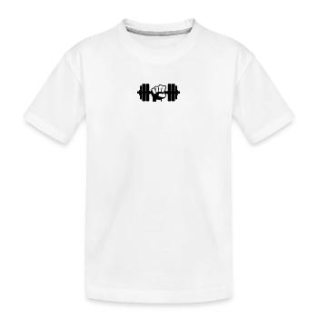 Poids Haltère - T-shirt bio Premium Enfant - blanc - Devant