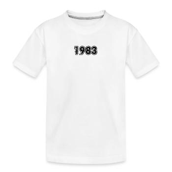 Jahrgang 1983 - Kinder Premium Bio T-Shirt - Weiß - Vorne