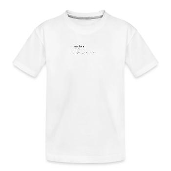 Suchen. Verb. Lautschrift. - Kinder Premium Bio T-Shirt - Weiß - Vorne