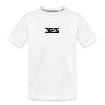 Uganda - Kids' Premium Organic T-Shirt - white - Front