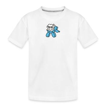 Ballon Animaux Ballon Artiste Ballon Chien avec Os - T-shirt bio Premium Enfant - blanc - Devant