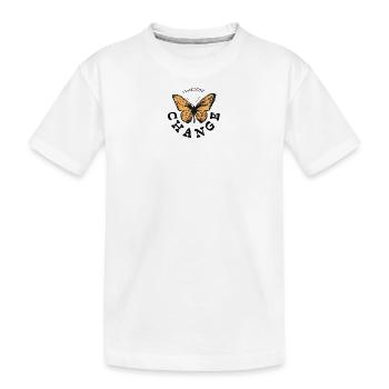 ICH BEGRÜSSE DIE VERÄNDERUNG - Kinder Premium Bio T-Shirt - Weiß - Vorne