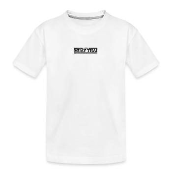 Muay Thai - Kinder Premium Bio T-Shirt - Weiß - Vorne