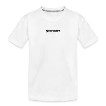 security - Kids' Premium Organic T-Shirt - white - Front